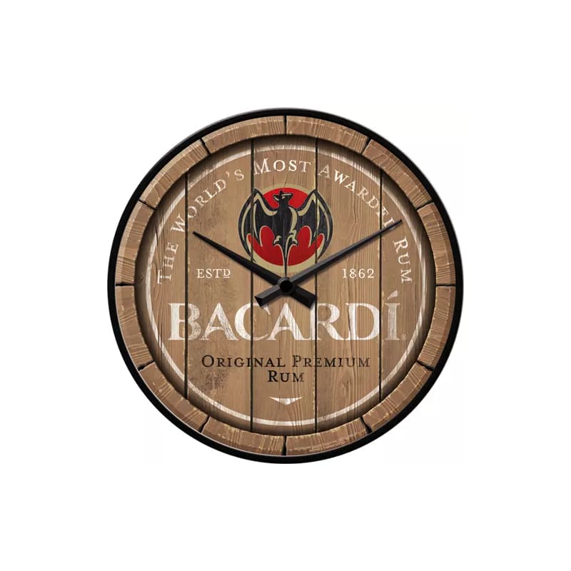 Zegar ścienny Bacardi Wood Barrel