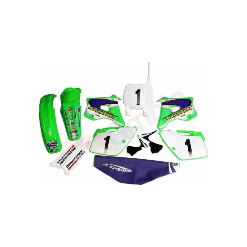 Komplet plastików UFO z okleiną Team USA Kawasaki KX 125 250 95-98