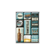 Magnesy na lodówkę zestaw 9szt. Tankstelle Bier