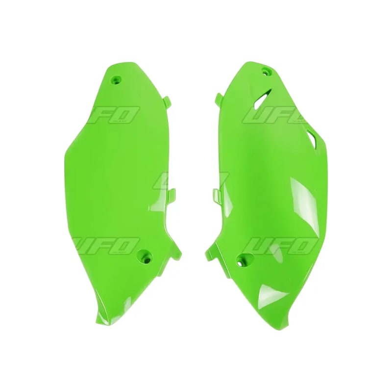 Komplet plastikowych osłon bocznych tylnych UFO Kawasaki KXF 250 450F zielony