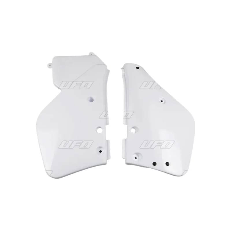 Komplet plastikowych osłon bocznych tylnych UFO Yamaha YZ 125 87-88 białe