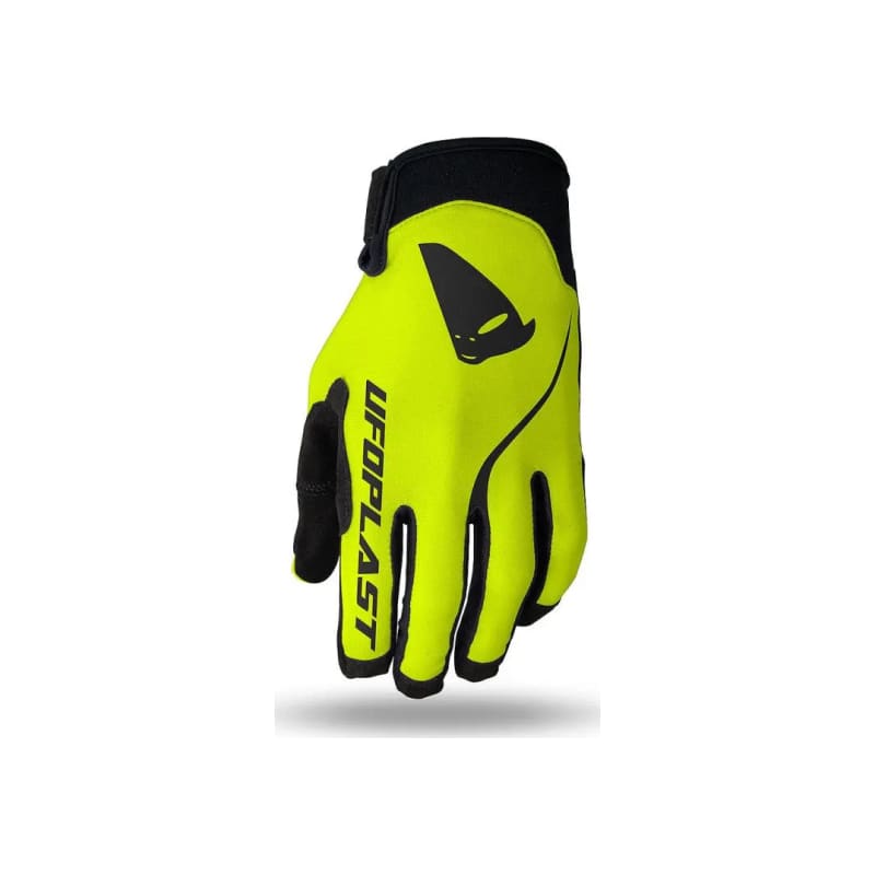 Rękawice motocyklowe cross enduro UFO Skyline Kid czarny żółty fluo M