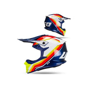 Kask motocyklowy cross enduro UFO Interpid żółty/niebieski fluo M