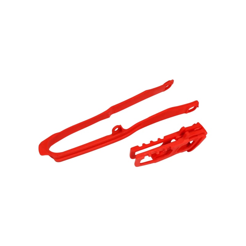 Zestaw UFO ślizg i prowadnica Honda CRF 250R RX 18-21 CRF 450R RX 17-18 czerwony