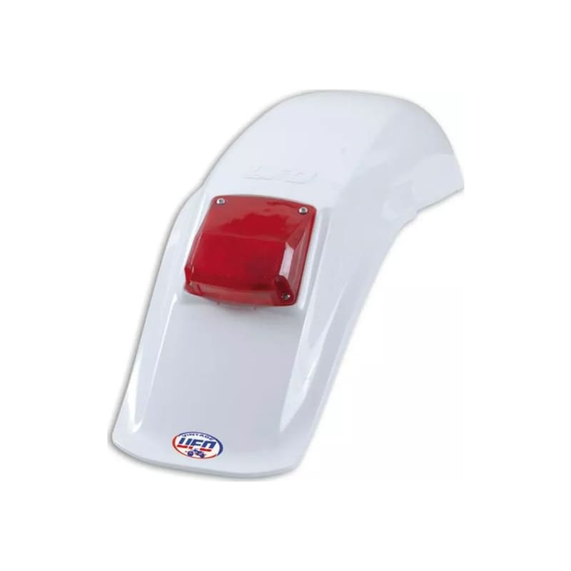 Błotnik tył z lampą UFO uniwersalny Vintage Cross Enduro 125 250 500 83-93 biały
