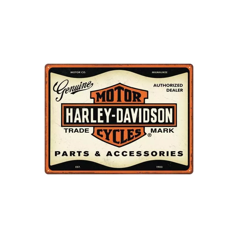 Plakat blaszany 30x40cm Harley Davidson Parts
