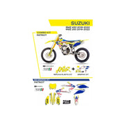 Komplet plastików i oklein UFO Patriot Suzuki RMZ 250 19-22 RMZ 450 18-22 żółty