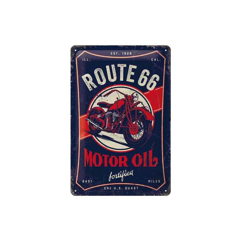 Plakat blaszany 20x30cm Route 66 Motor Oil