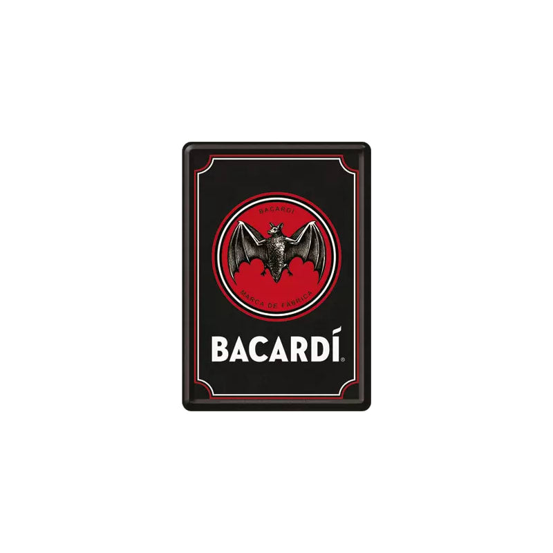 Pocztówka blaszana 14x10cm Bacardi Logo