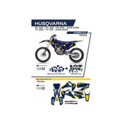 Komplet plastików i oklein UFO Tecna Husqvarna TC 125 250 19-22 FC 250 350 450 19-22 niebieski