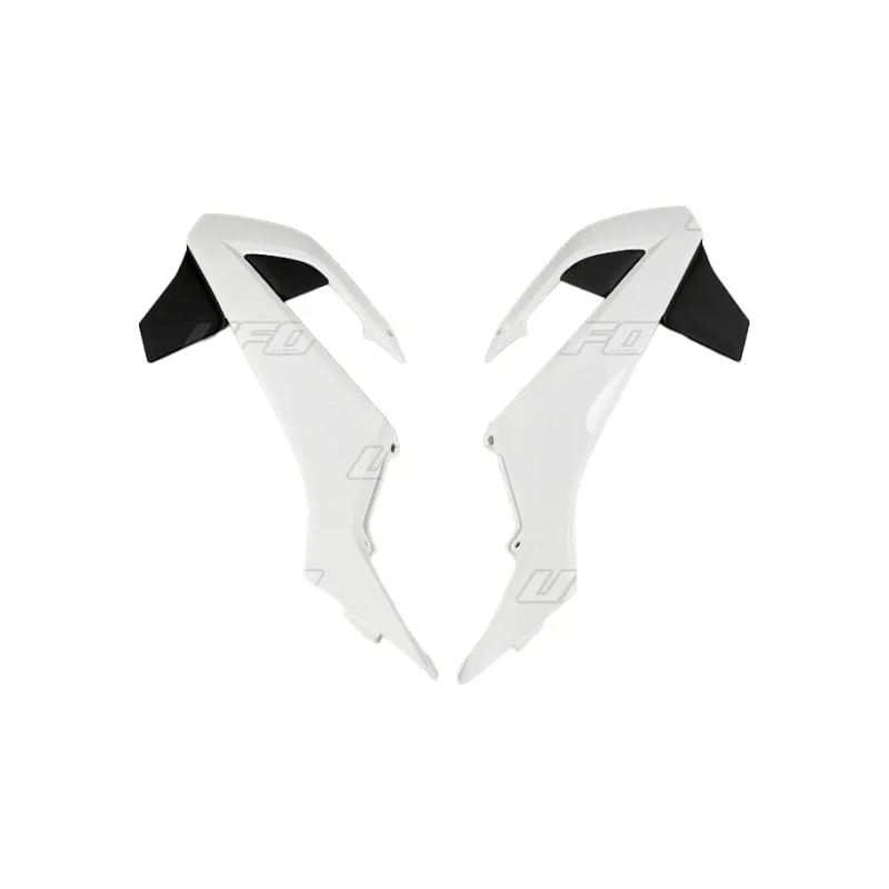 Osłony chłodnicy UFO KTM SX 65 16-22 OEM 17 białe czarne