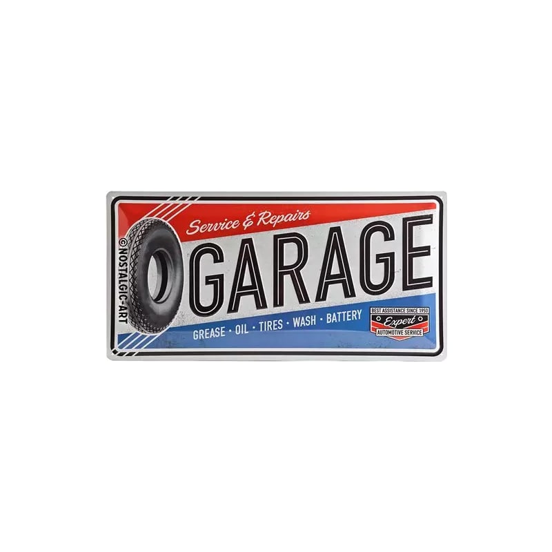 Plakat blaszany 25x50cm Garage Service