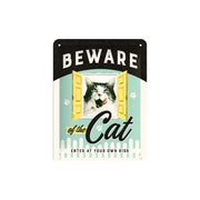 Plakat blaszany 15x20cm Beware of the Cat