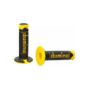 Manetki kierownicy Domino A260 enduro cross czarny żółty zamknięte