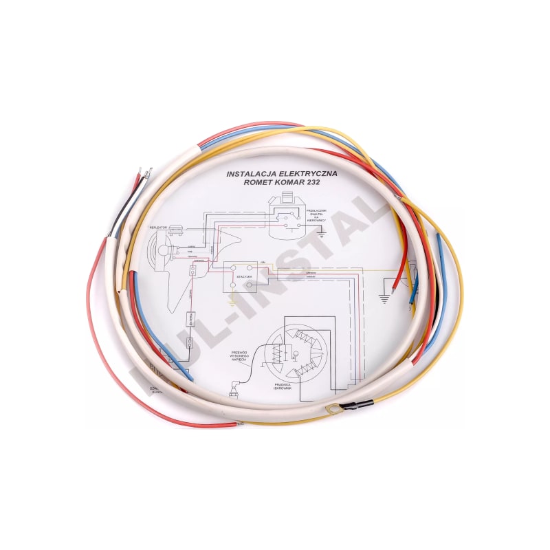 Wiązka - instalacja elektryczna Romet Komar 232 biała