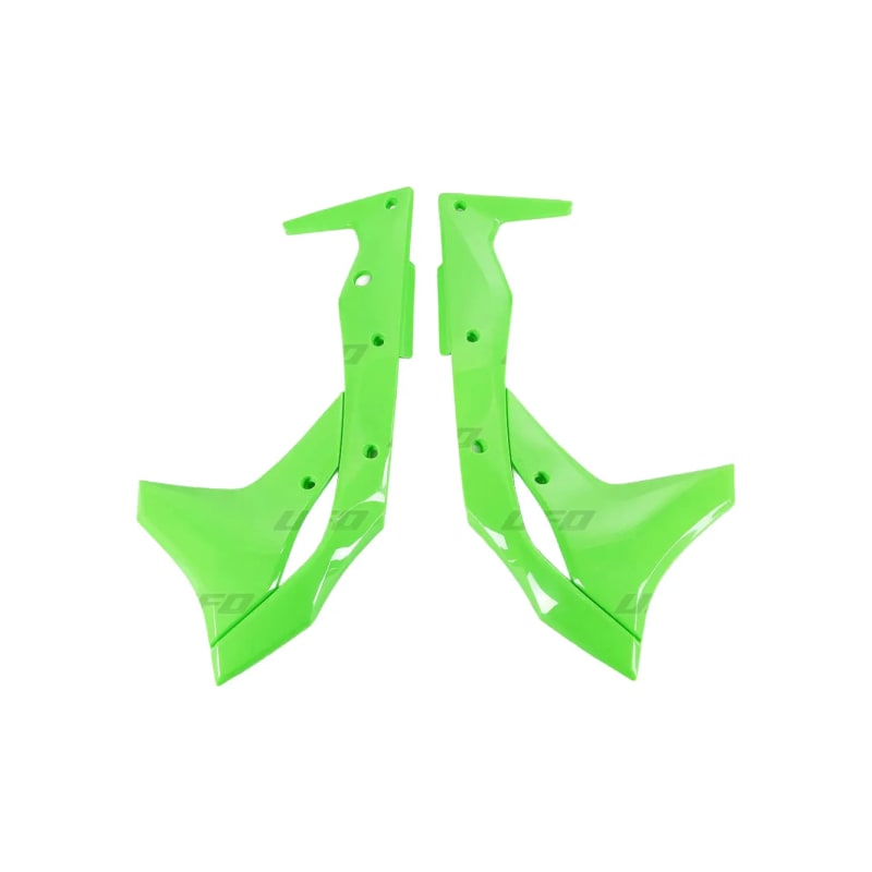 Osłony chłodnicy UFO Kawasaki KXF 250 17-20 zielone Fluo