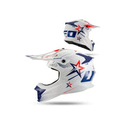 Kask motocyklowy cross enduro UFO Interpid biały/czerwony S