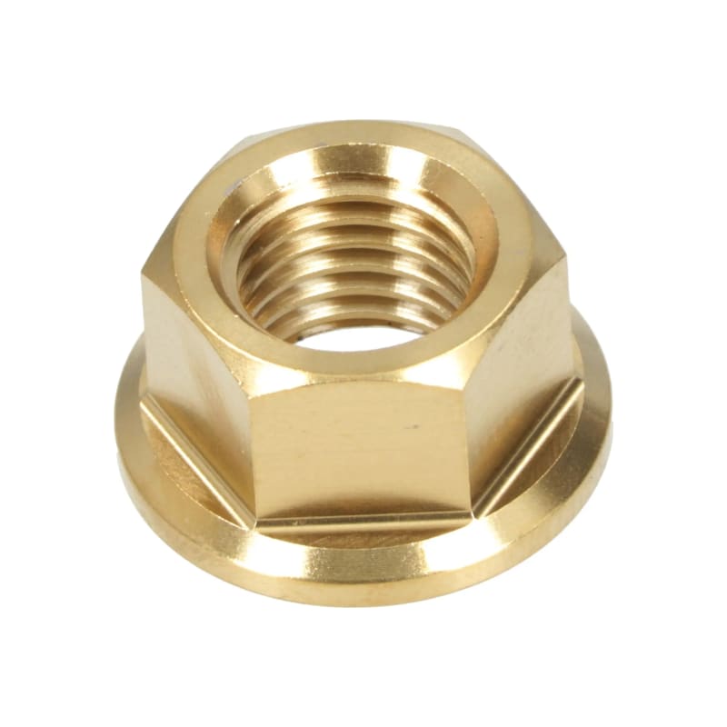 Nakrętka kołnierzowa zębatki HLP M10x1.25mm tytan złoty
