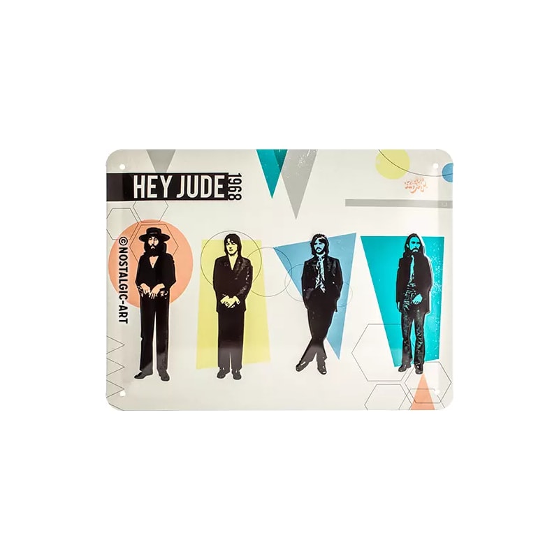 Plakat blaszany 15x20cm Fab4-Hey Jude