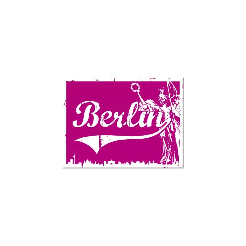 Magnes na lodówkę 6x8cm Berlin Goldelse Pink