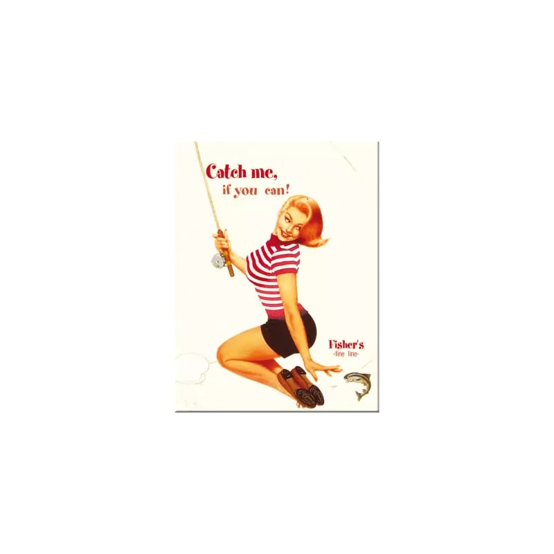 Magnes na lodówkę 6x8cm Pin Up Catch me if you can