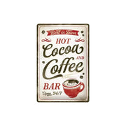 Plakat blaszany 20x30cm Hot Cocoa & Coffee