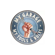 Tablica - plakat okrągły 35cm My Garage