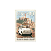 Plakat blaszany 20x30cm Fiat 500 Discover New