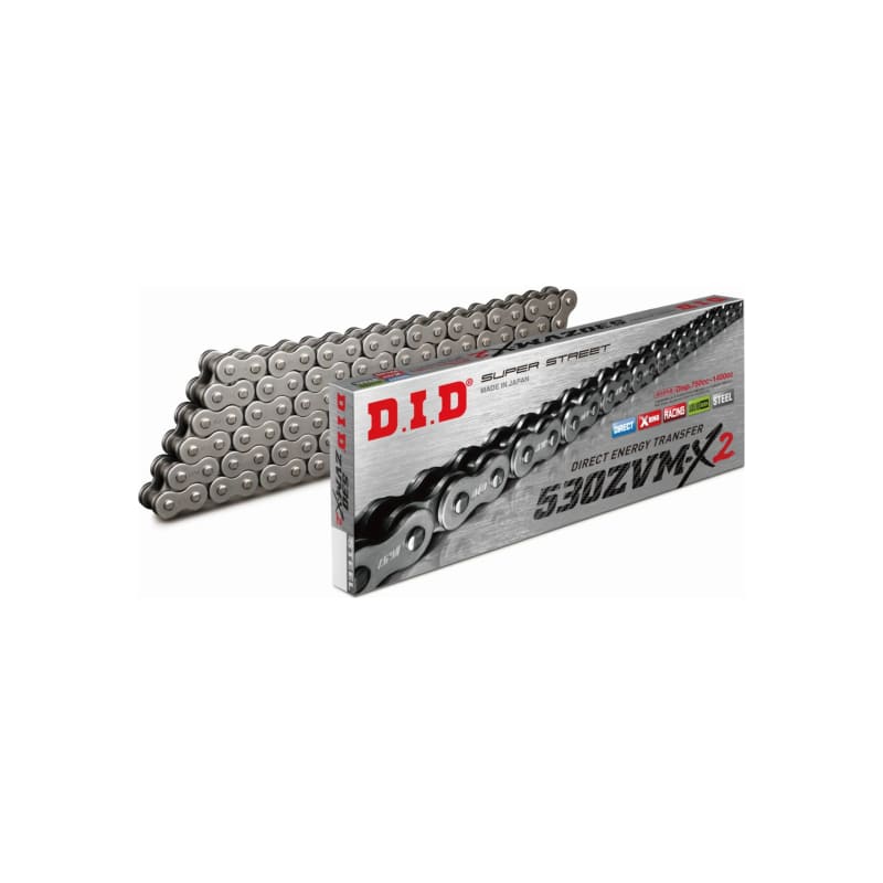 Łańcuch napędowy DID 530 ZVMX2 118 X-Ring otwarty z zakuwką