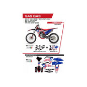 Komplet plastików i oklein UFO Patriot + tablica przód i osłony amortyzatorów GAS GAS MC 125 21-22 MC 250 22 MCF 250 350 450 21-22 czarny