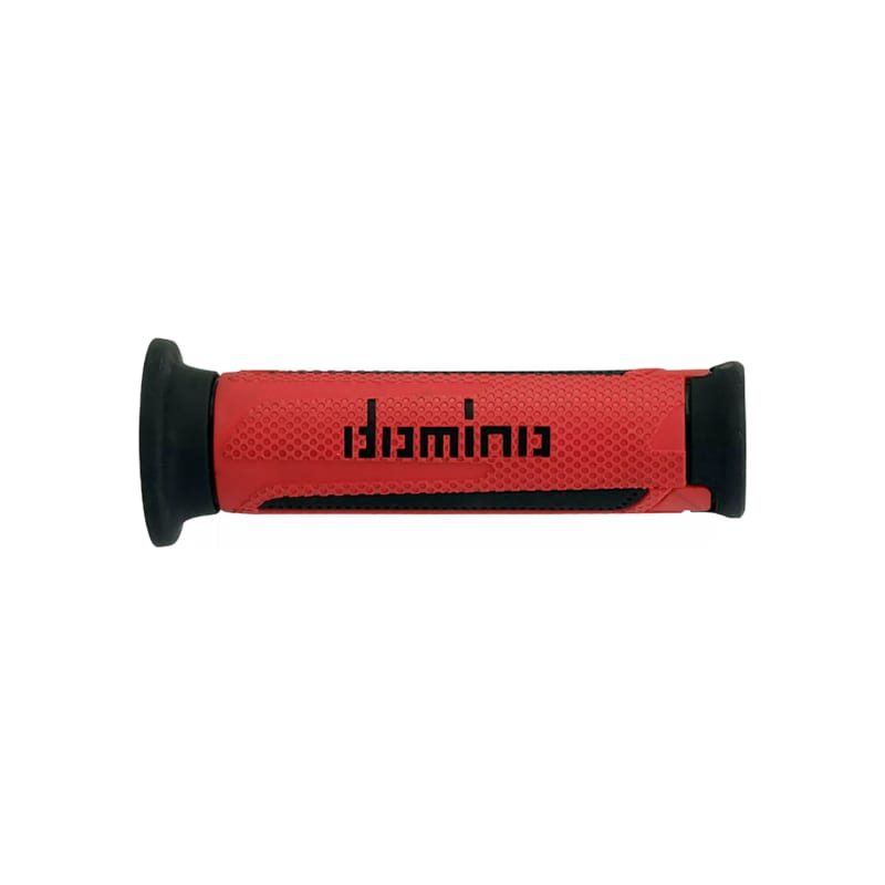 Manetki kierownicy Domino A350 Touring czarny czerwony 22mm 120mm otwarte