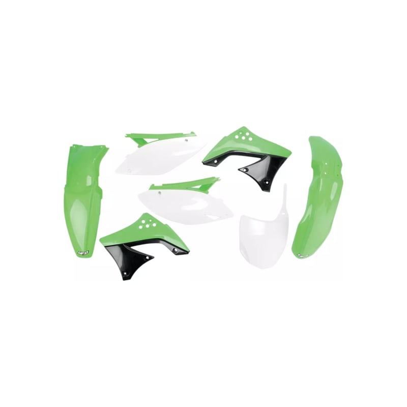 Komplet plastików UFO Kawasaki KXF 450 09 zielony biały czarny OEM