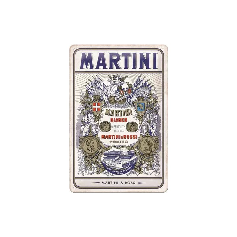 Plakat blaszany 20x30cm Martini Bianco Vermouth Label