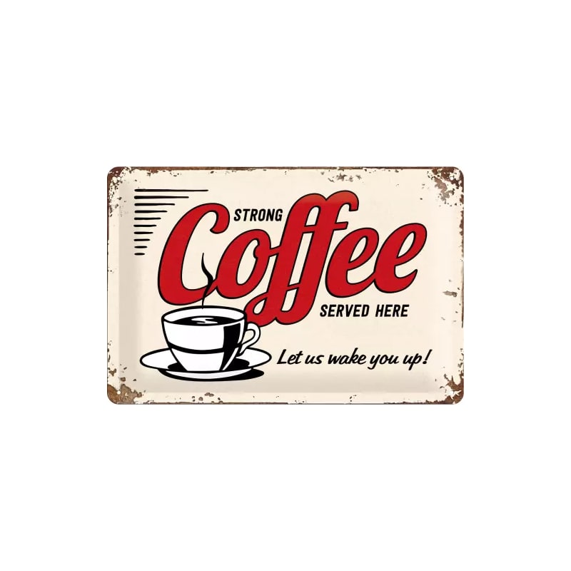 Plakat blaszany 20x30cm Strong Coffee