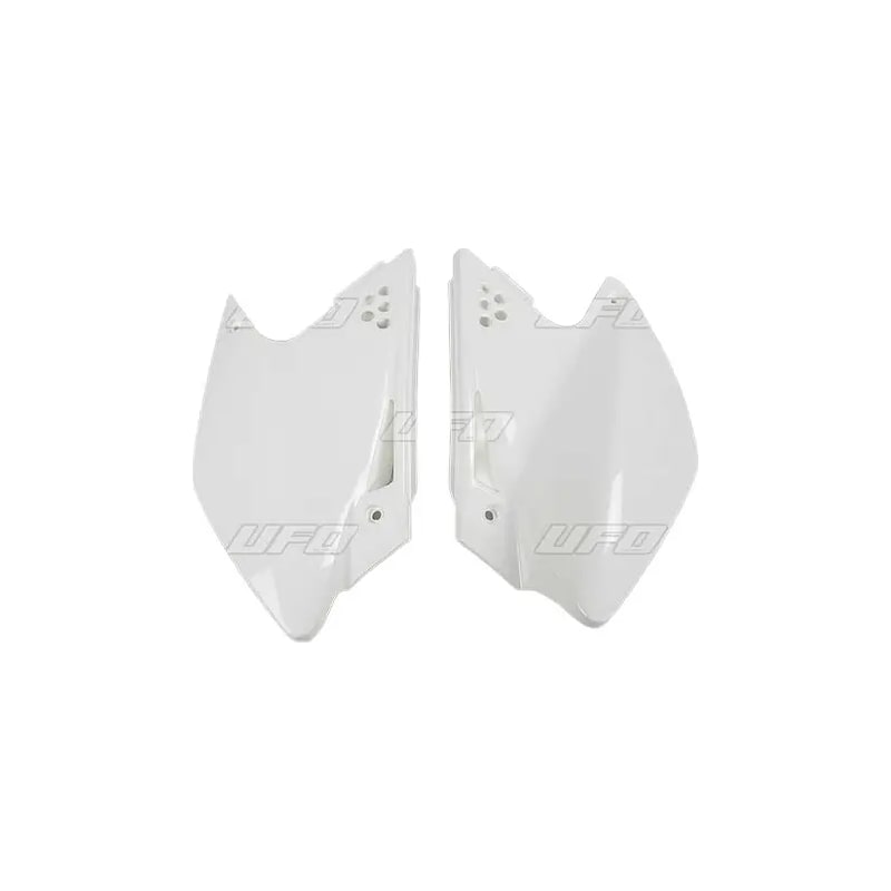 Komplet plastikowych osłon bocznych tylnych UFO Kawasaki KXF 250 06-08 białe KX