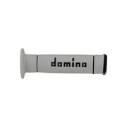 Manetki kierownicy Domino A240 Trial bialy czarny 22mm 126/129mm zamknięte