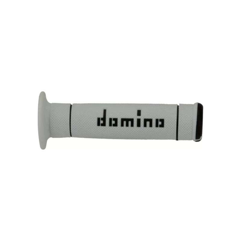 Manetki kierownicy Domino A240 Trial bialy czarny 22mm 126/129mm zamknięte