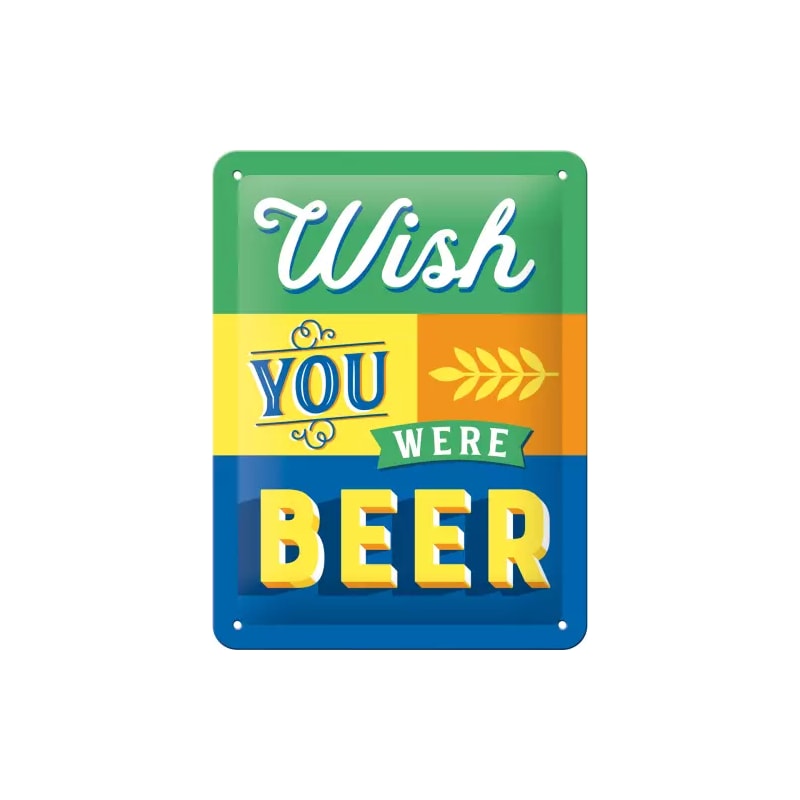 Plakat blaszany 15x20cm Wish You Were Bee
