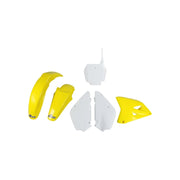 Komplet plastików UFO Suzuki RM 85 00-21 OEM 00-15 ORAZ 18-20 żółty biały