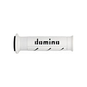 Manetki kierownicy Domino A250 biało-czarne 22mm 125mm otwarte
