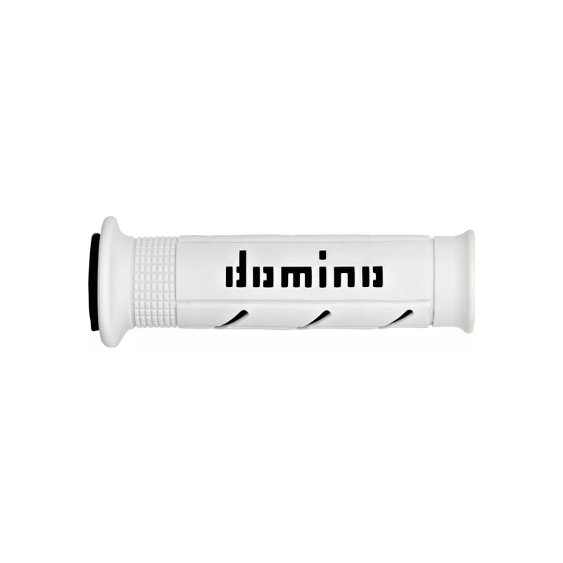 Manetki kierownicy Domino A250 biało-czarne 22mm 125mm otwarte