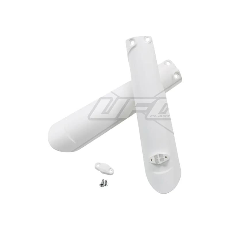 Osłony amortyzatora przód UFO KTM SX SXF 15-20 EXC EXCF 16-20 białe 2020