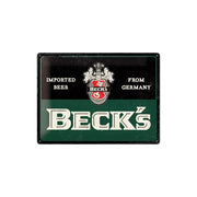 Plakat blaszany 30x40cm Becks Imported Beer