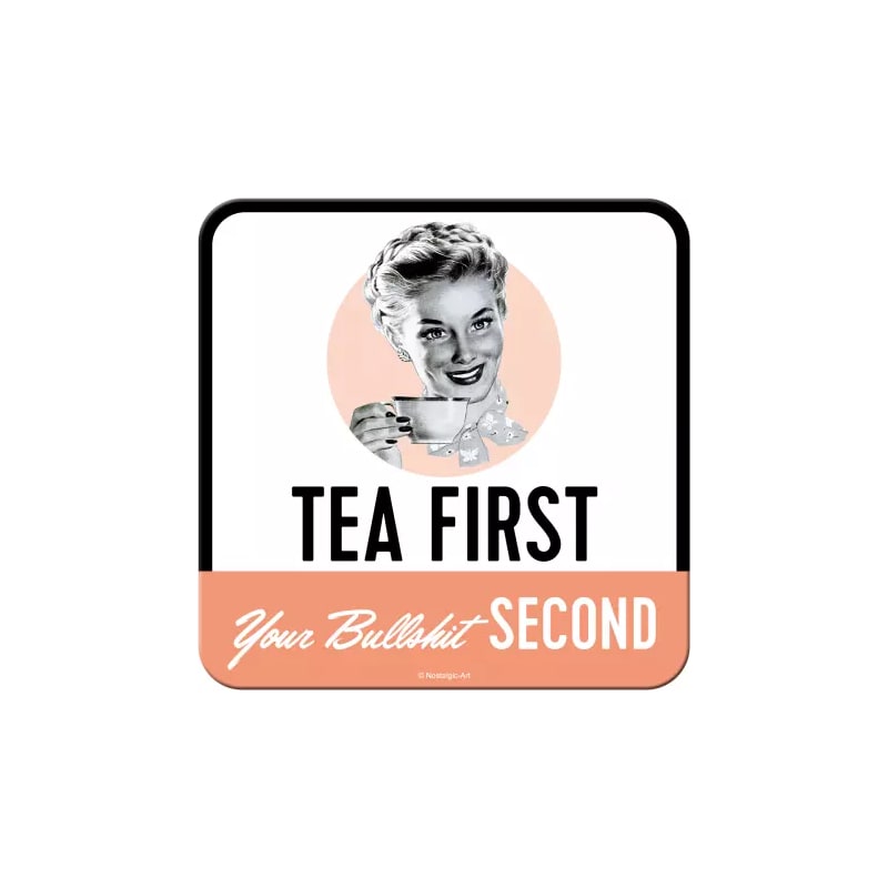 Podstawka pod szklankę korkowo-metalowa Tea First