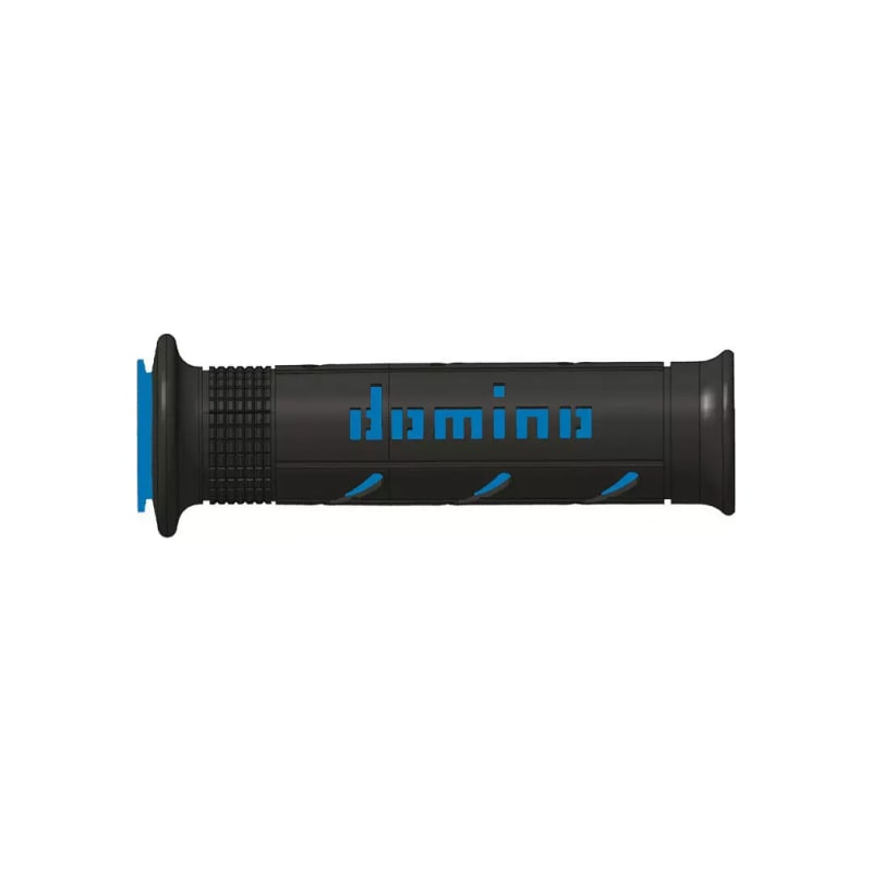 Manetki kierownicy Domino A250 Road czarny niebieski 22mm 125mm otwarte