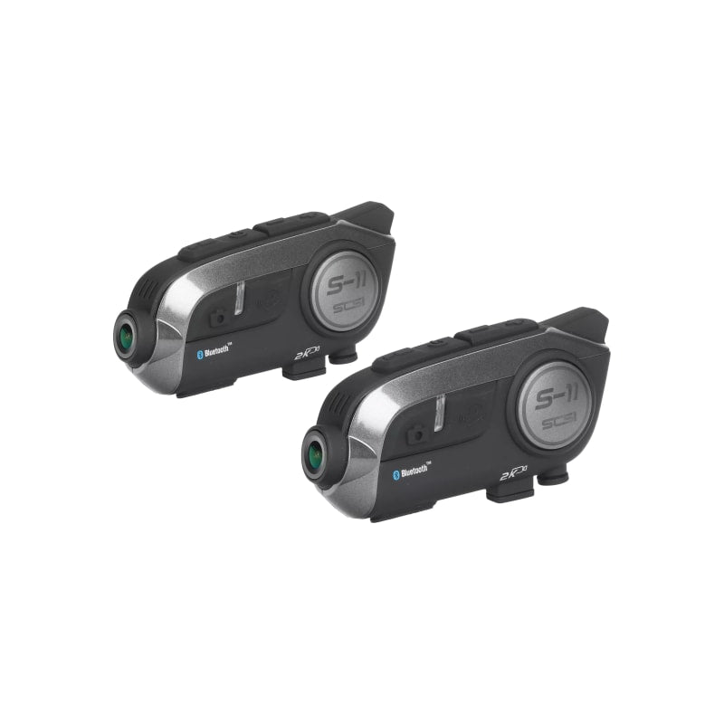 Interkomy motocyklowe SCS S-11 Bluetooth 800M Wifi Kamera 2K 2 kaski