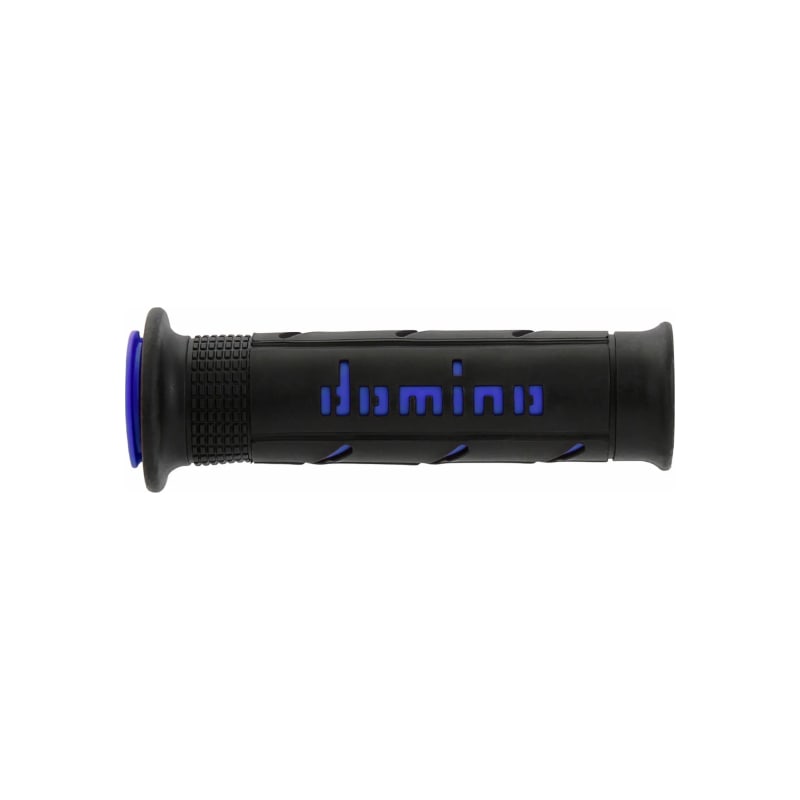 Manetki kierownicy Domino A250 czarno-niebieskie 22mm 125mm otwarte