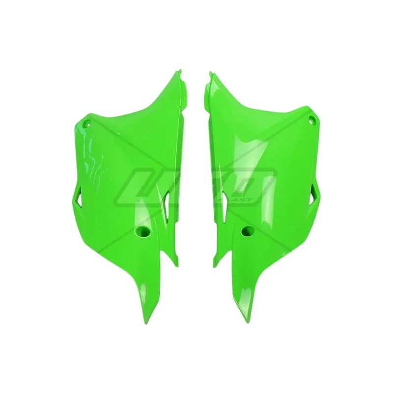 Komplet plastikowych osłon bocznych tylnych UFO Kawasaki KX85 zielony