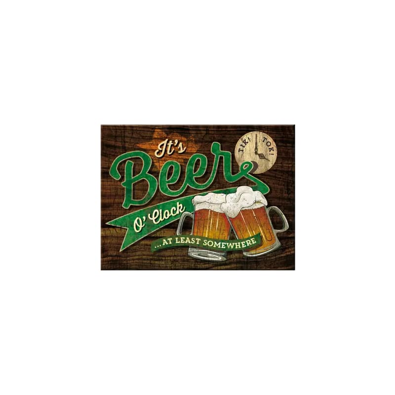 Magnes na lodówkę 6x8cm Beer O`Clok Glasses
