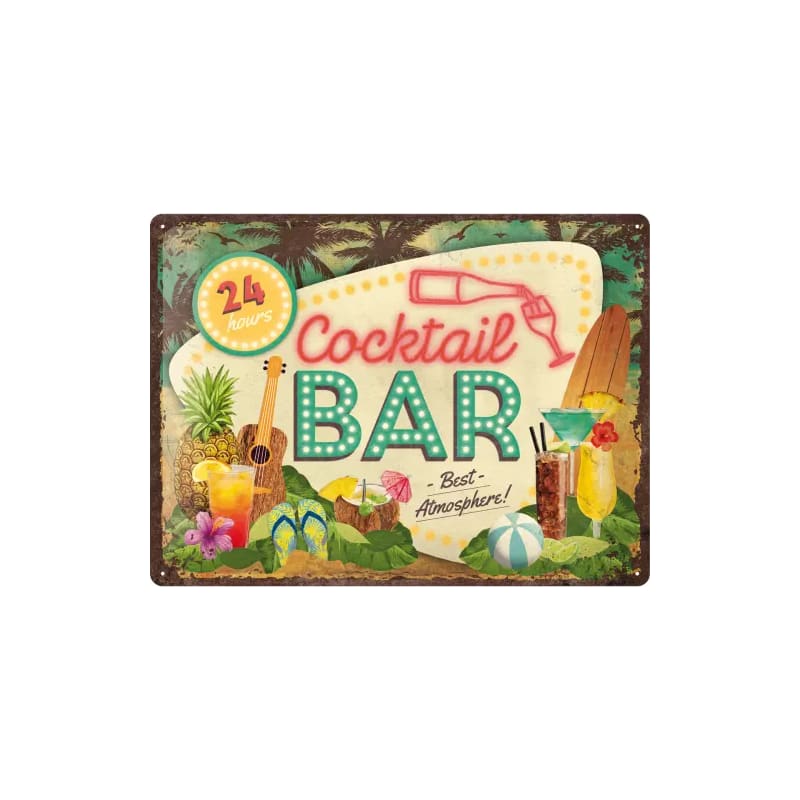 Plakat blaszany 30x40cm Cocktail Bar